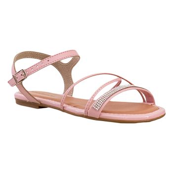 Sandalia-Rosa-Kids-Strass-Tres-Tiras-|-Molekinha-Tamanho--27---Cor--ROSA-0